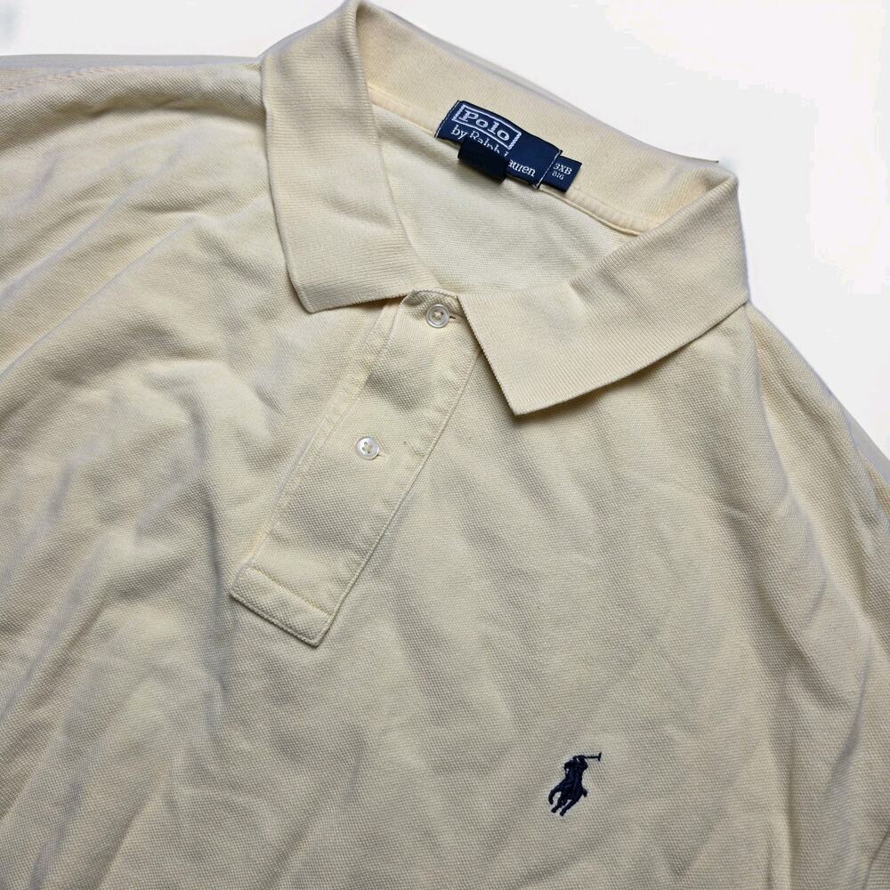 Polo Ralph Lauren Mens Short Sleeve Polo Shirt Yellow Size 3XB Big
